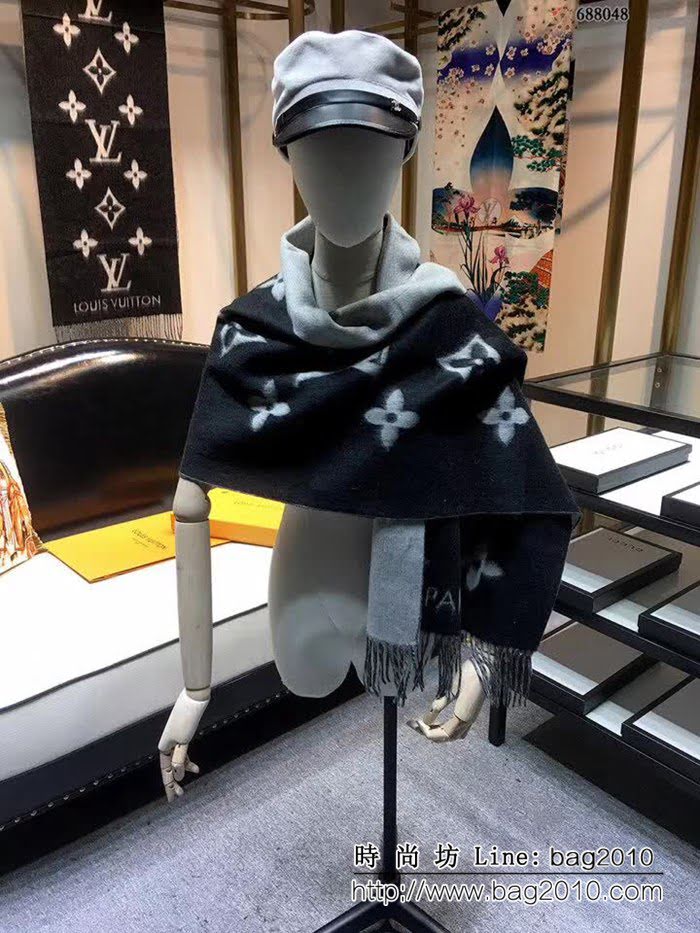 路易威登LV2018秋冬新款加厚羊絨圍巾 霍思燕款 688048 LLWJ6036